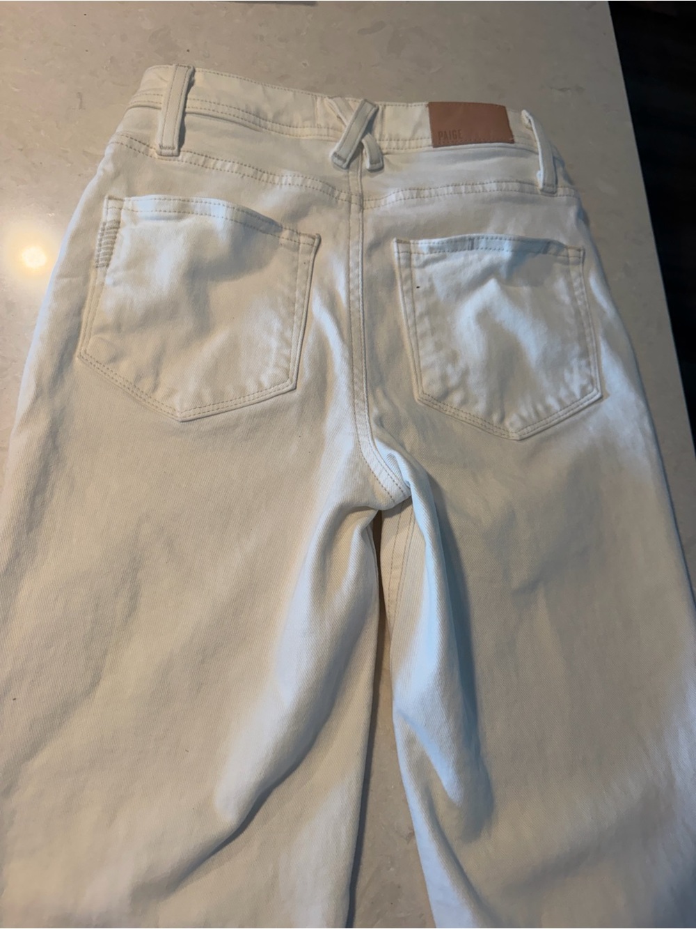 PAIGE Sarah Slim Cream  Women's Jeans, Size 23